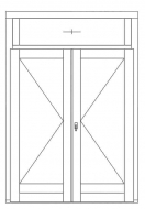 Двустворчая дверь с фрамугой